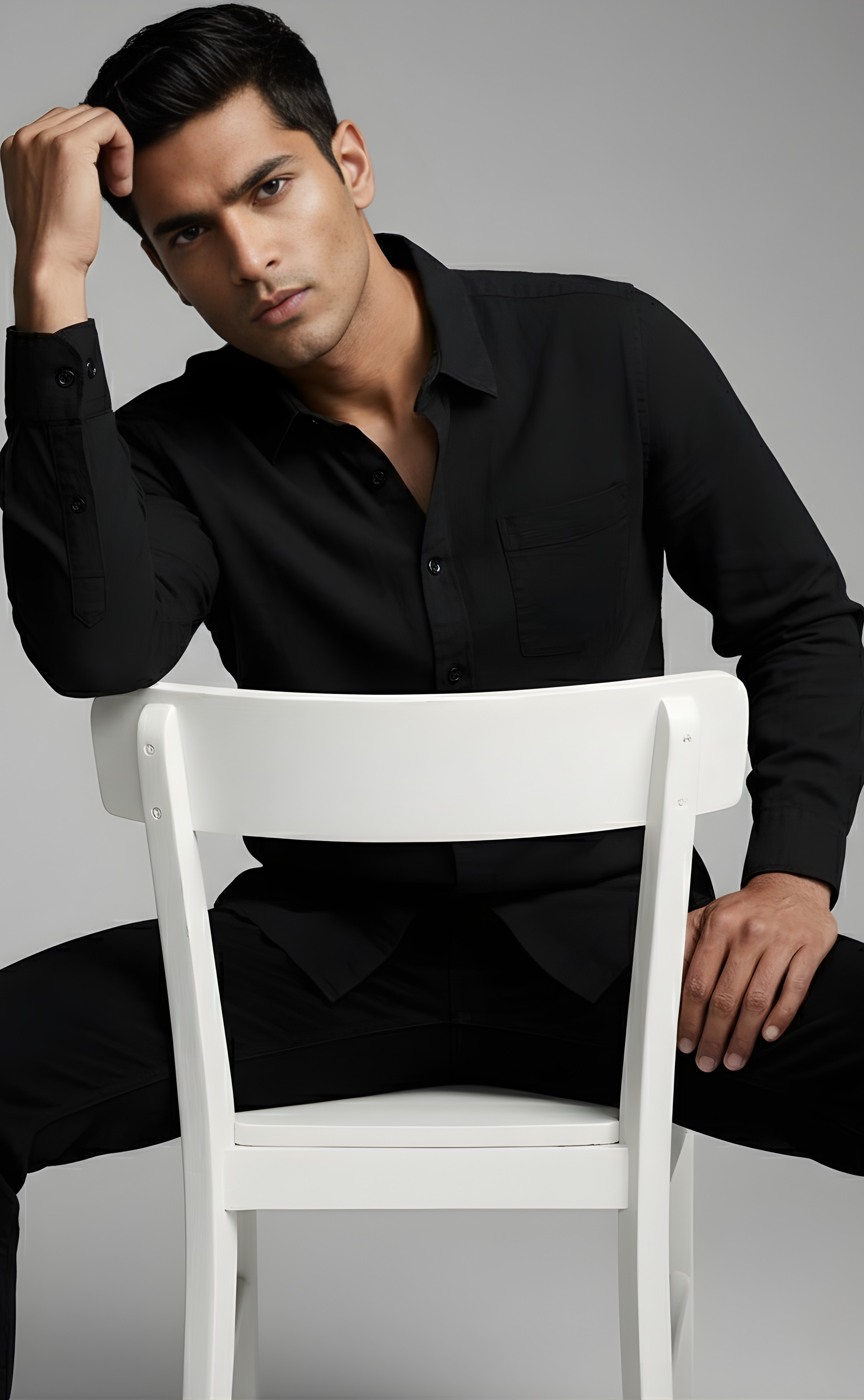 Premium Plain Black Shirt for Men