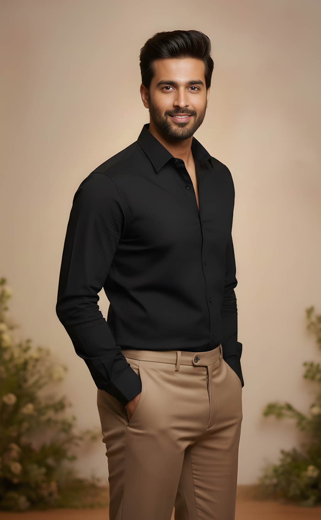 Premium Plain Black Shirt for Men