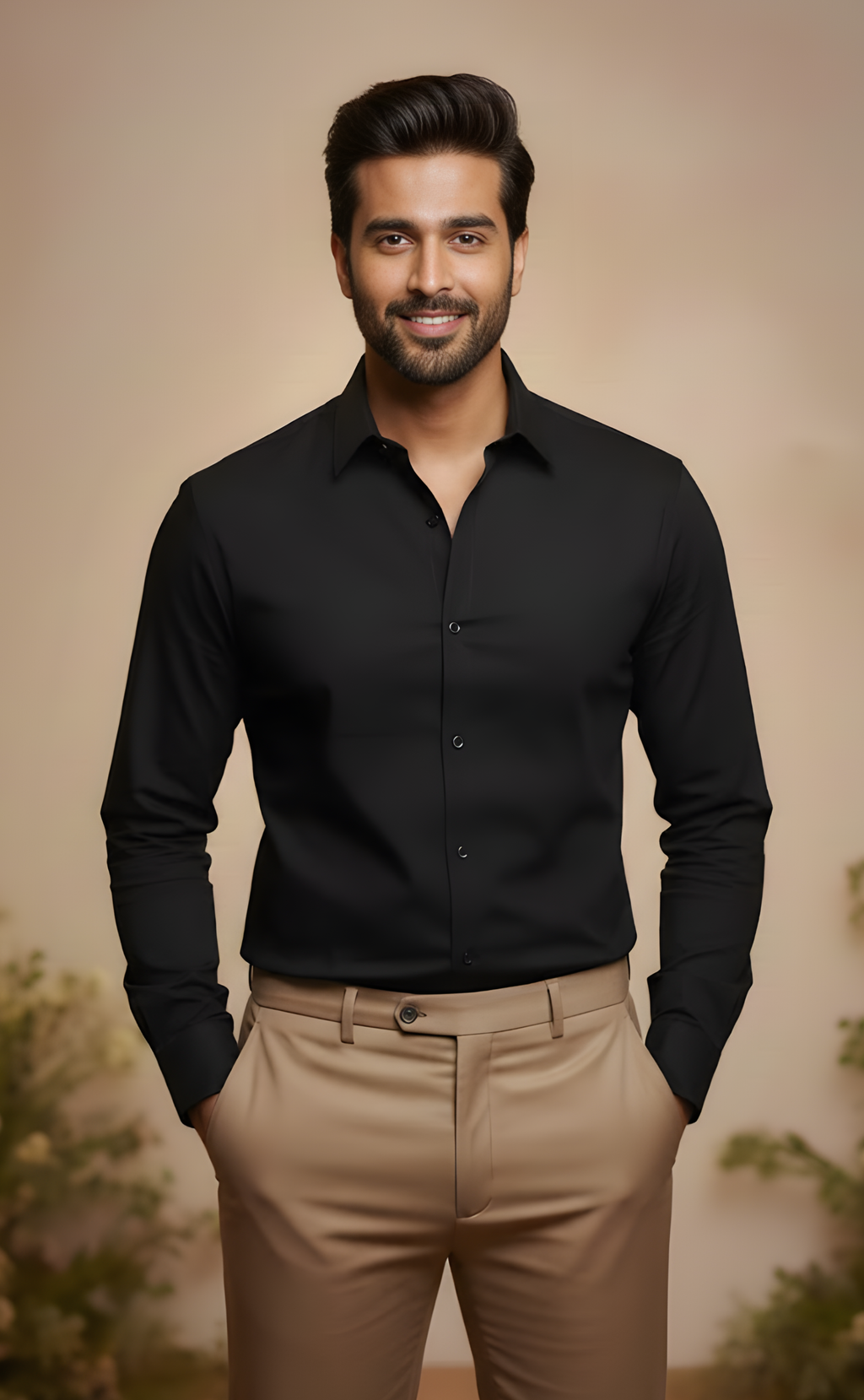 Premium Plain Black Shirt for Men