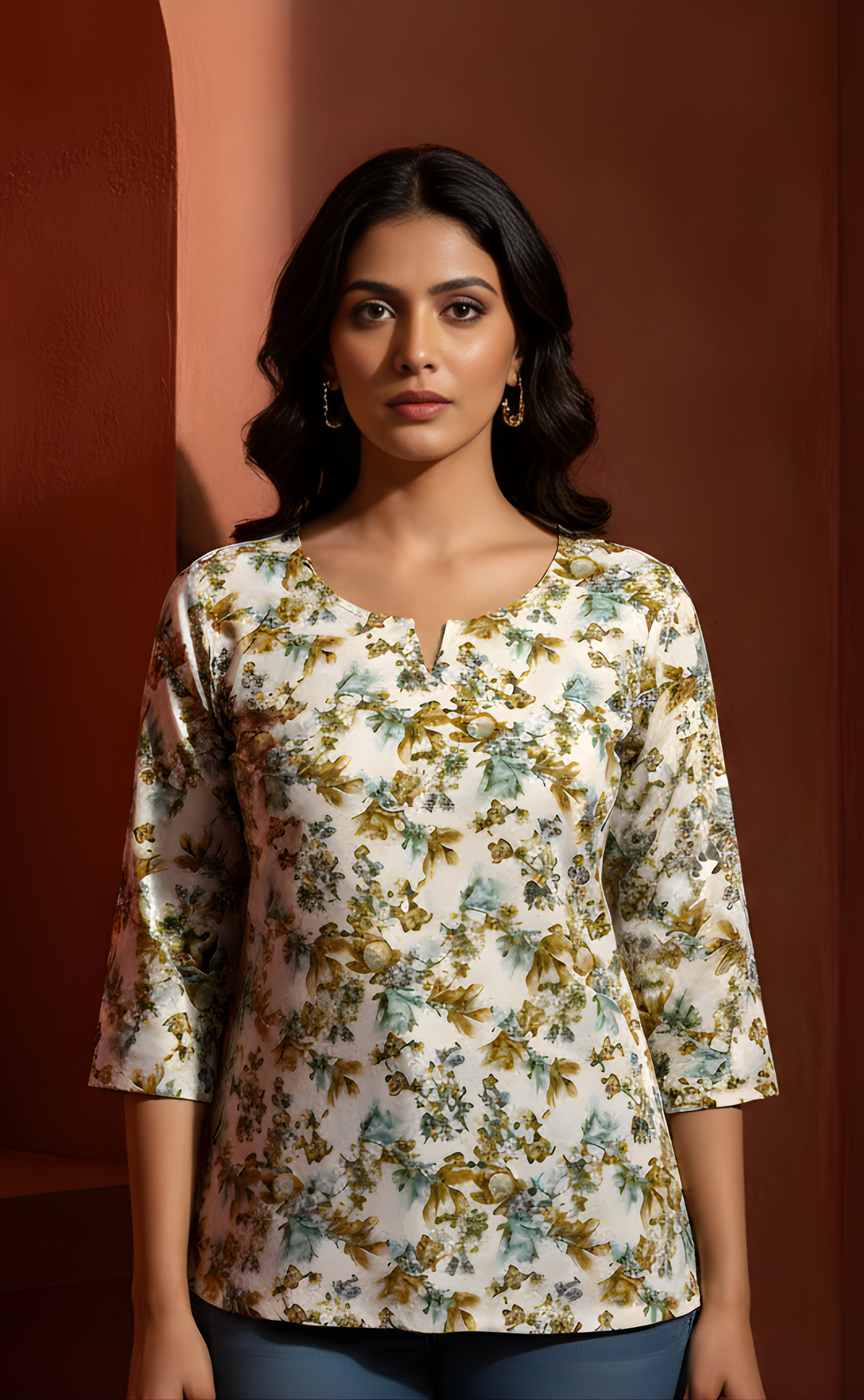 Floral Short kurti For Women