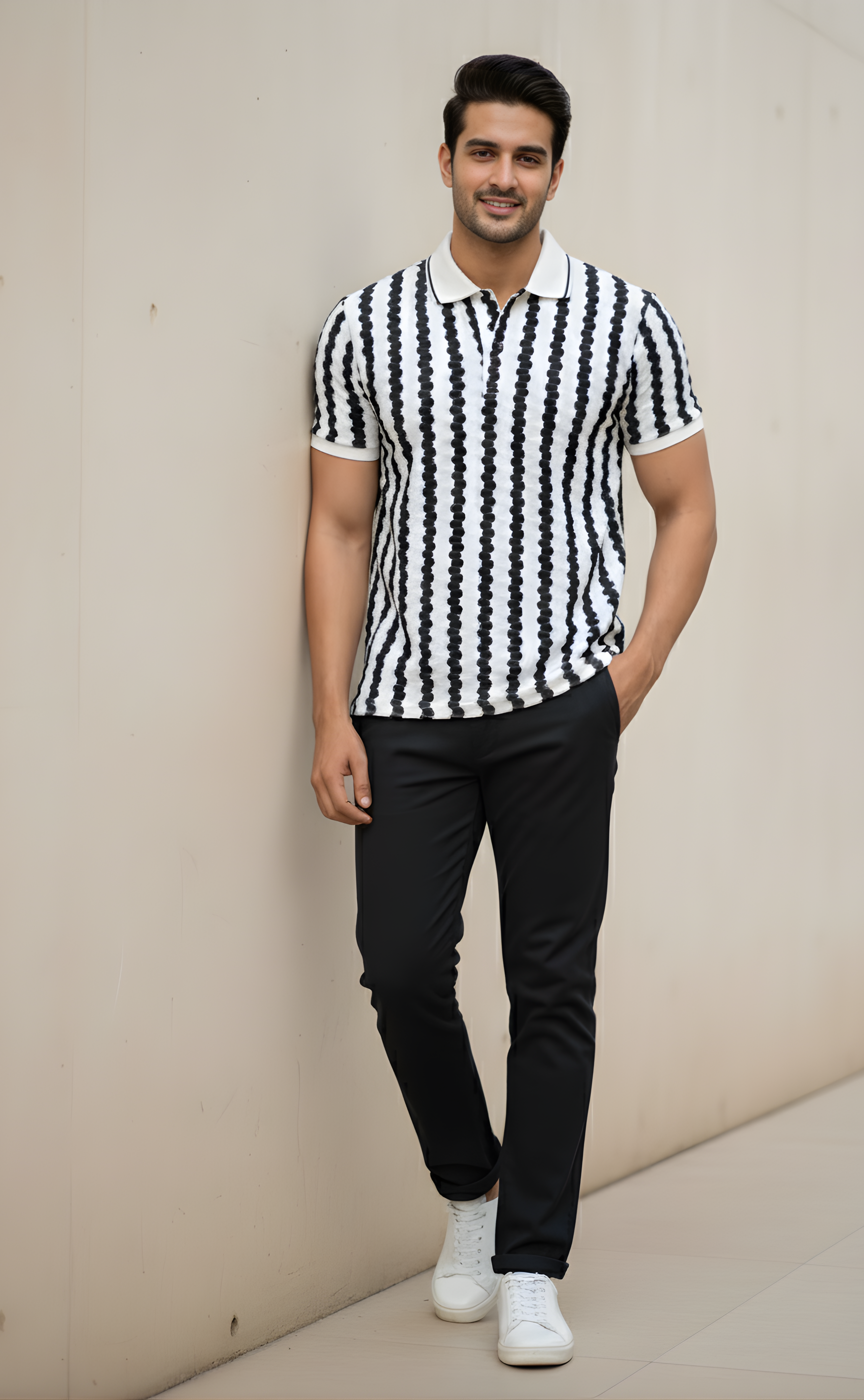 The Graphic Striped Polo T-Shirt