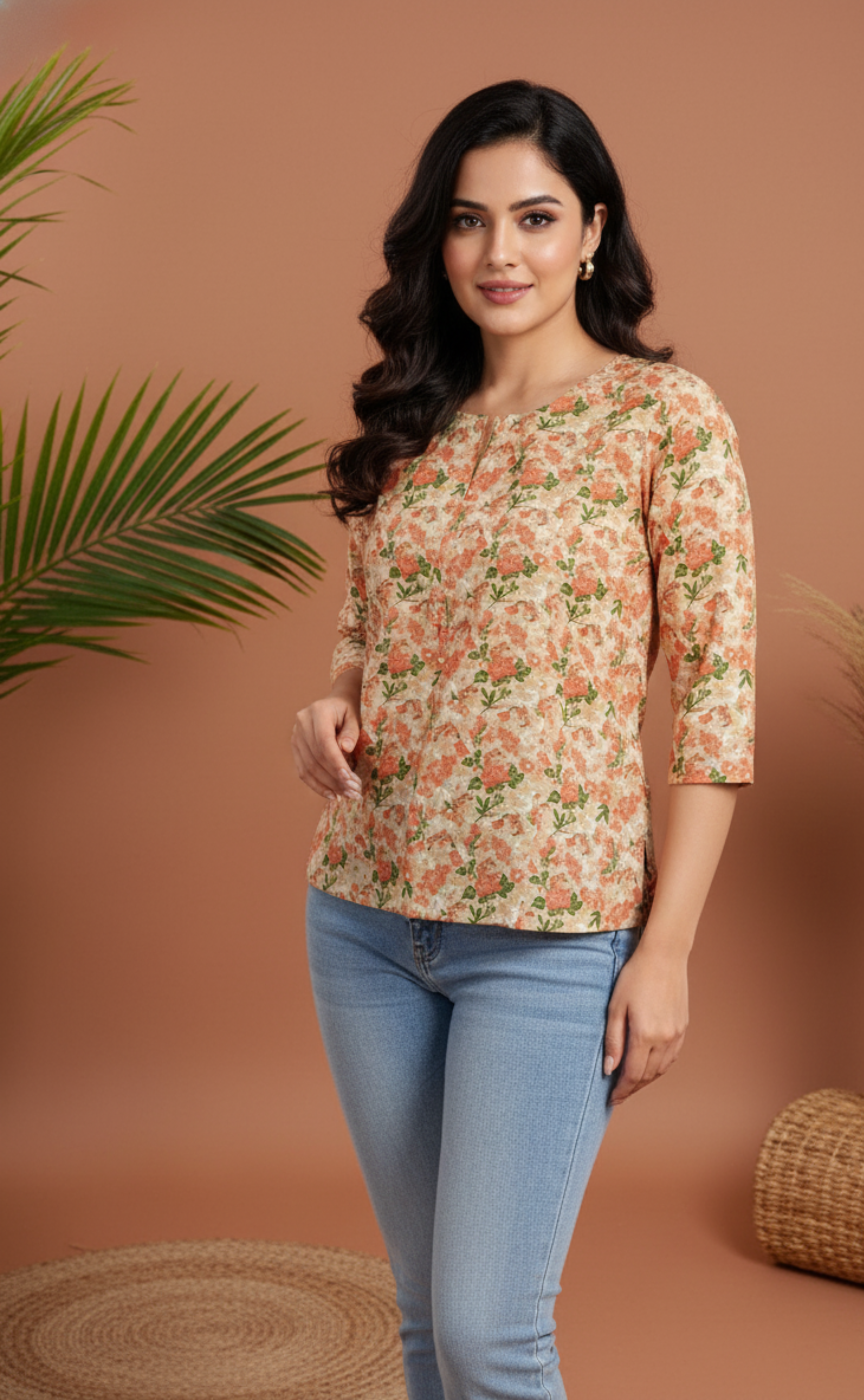 The Peach Blossom Short Kurti