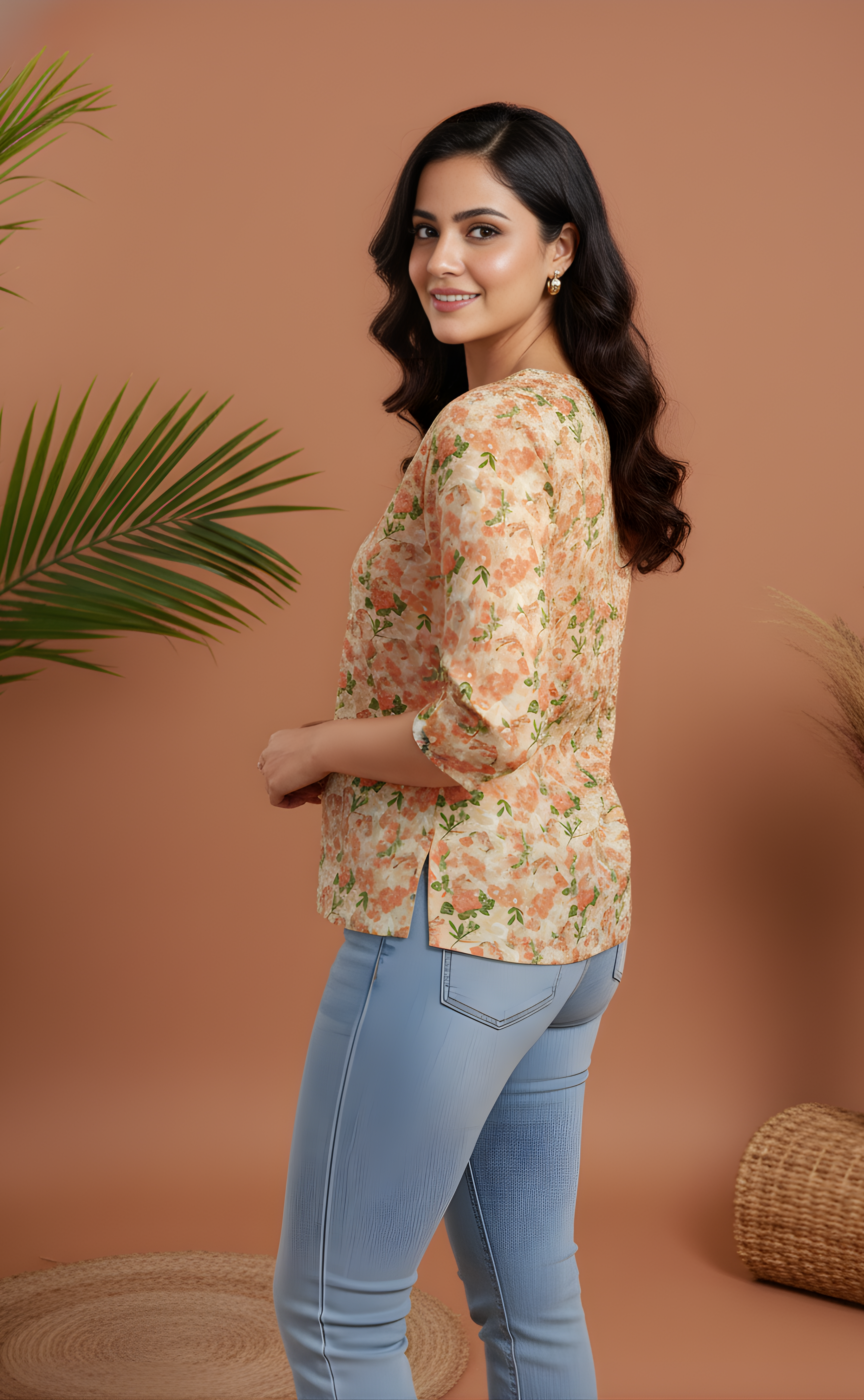 The Peach Blossom Short Kurti