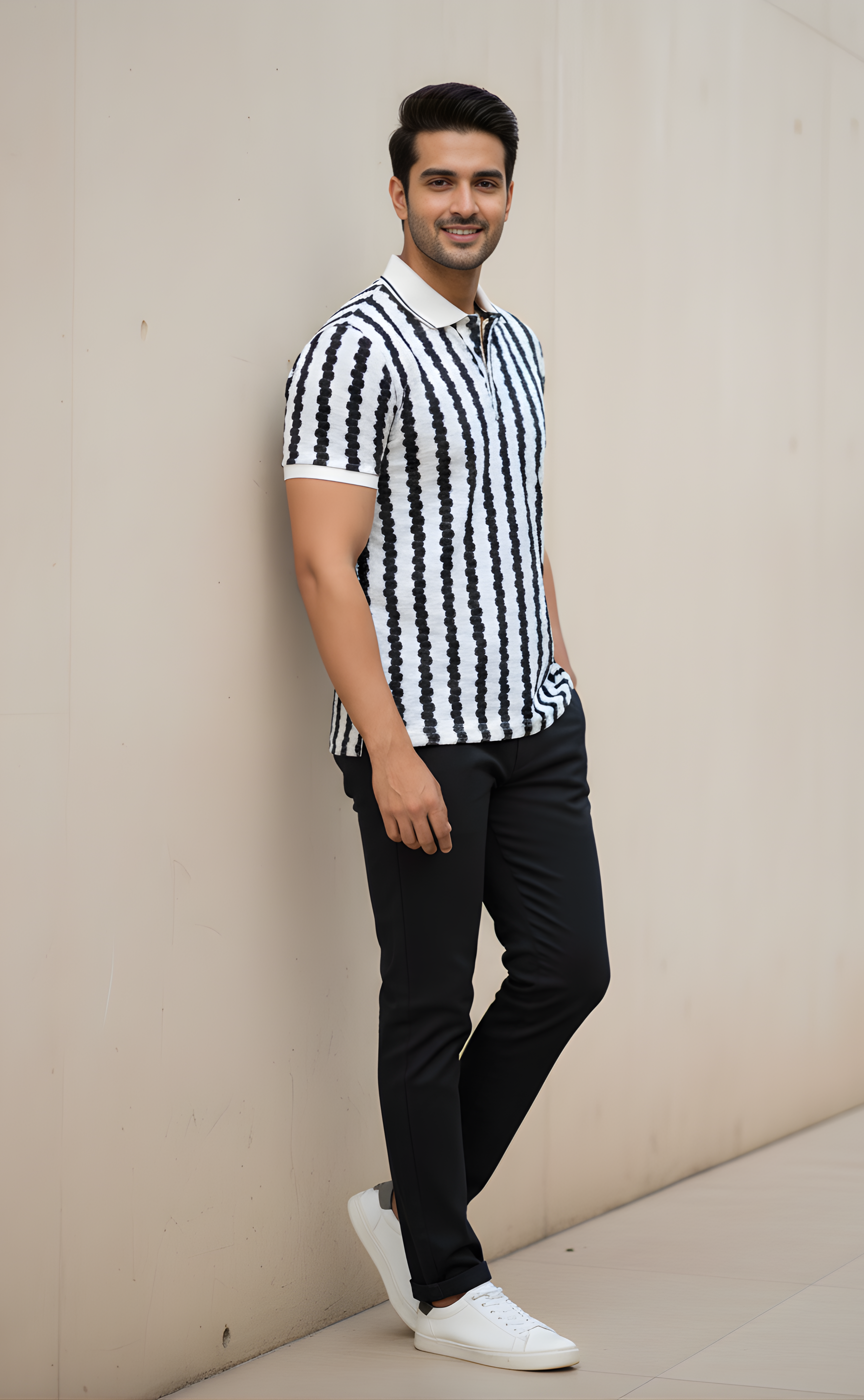 The Graphic Striped Polo T-Shirt