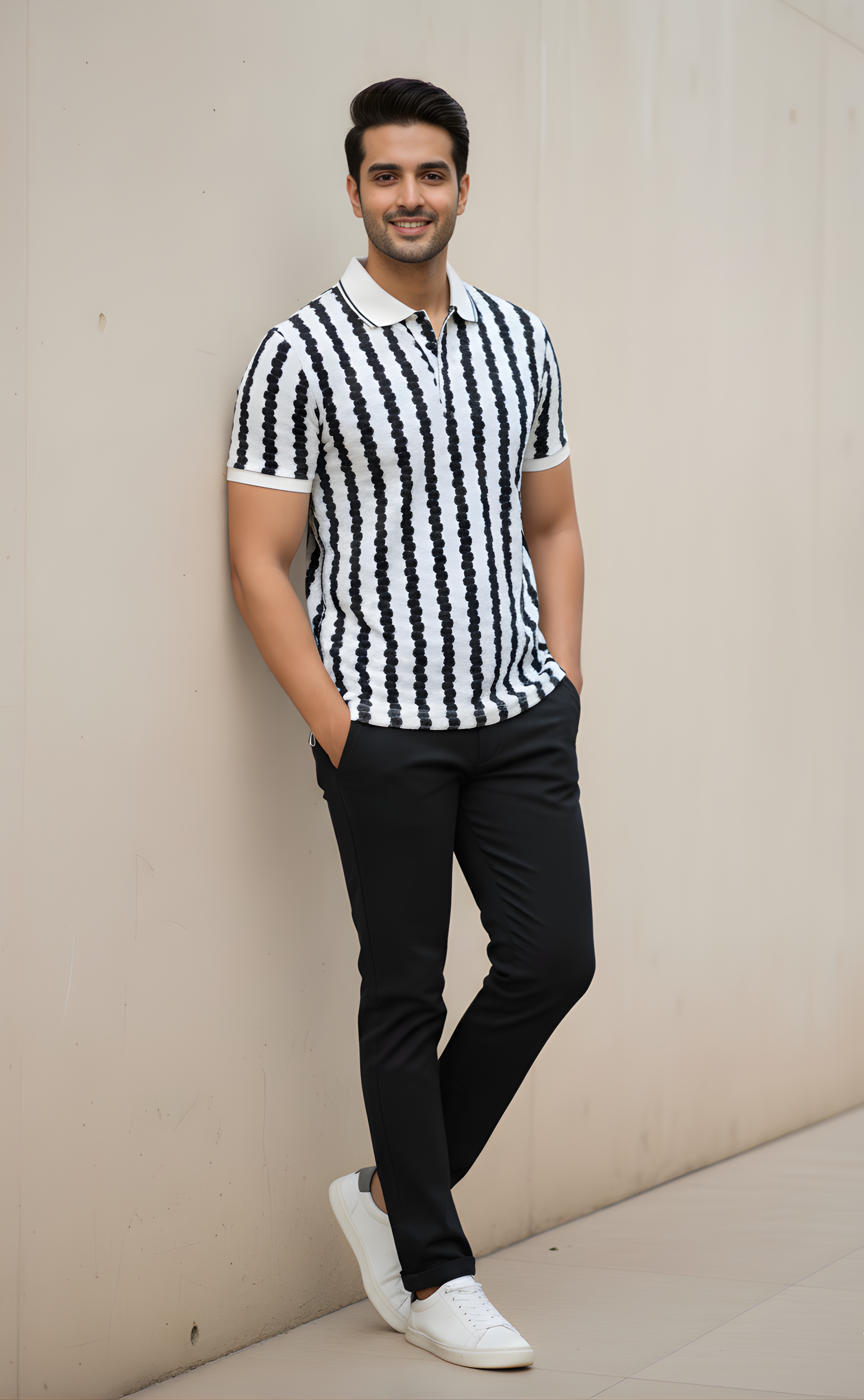 The Graphic Striped Polo T-Shirt