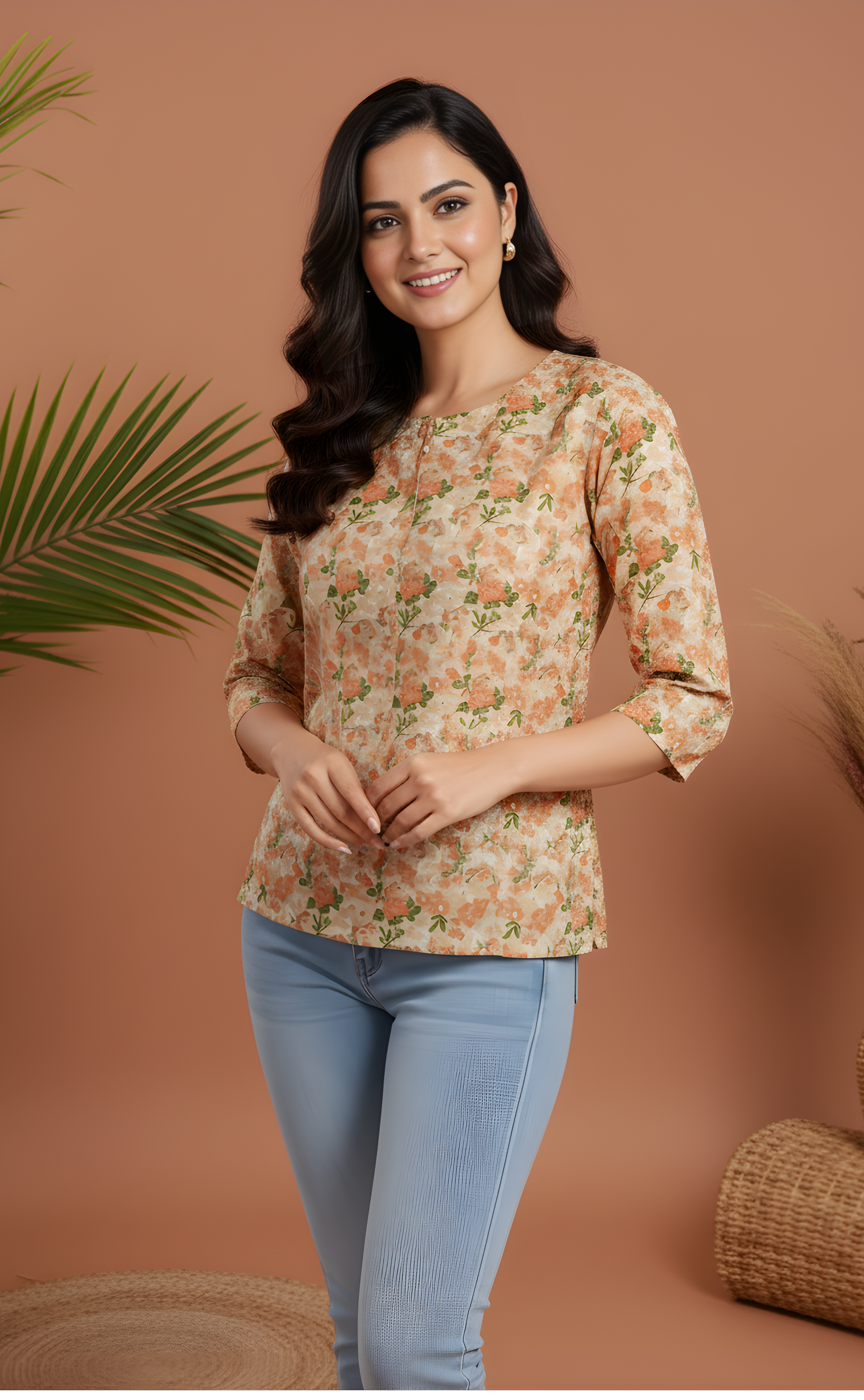 The Peach Blossom Short Kurti