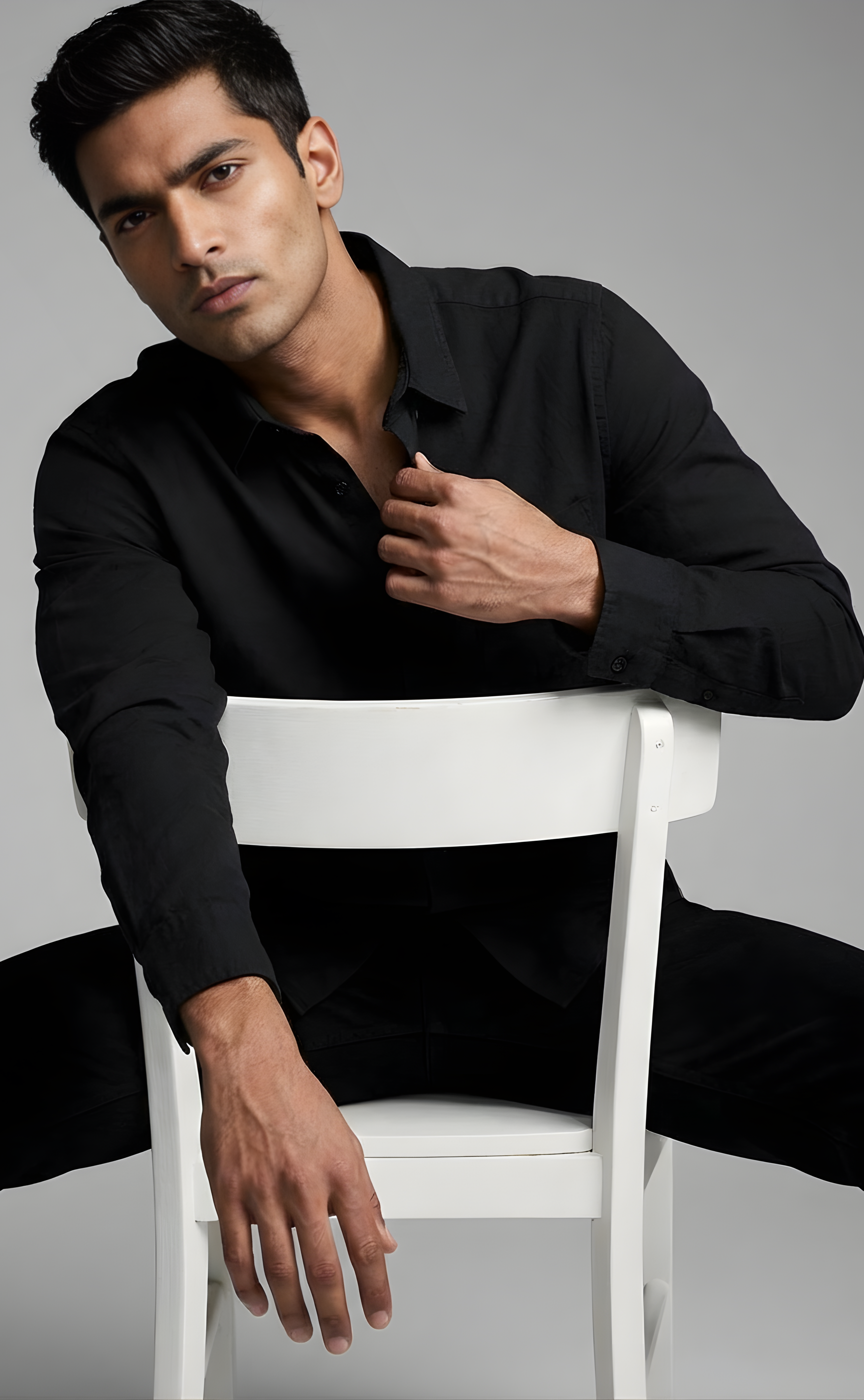 Premium Plain Black Shirt for Men