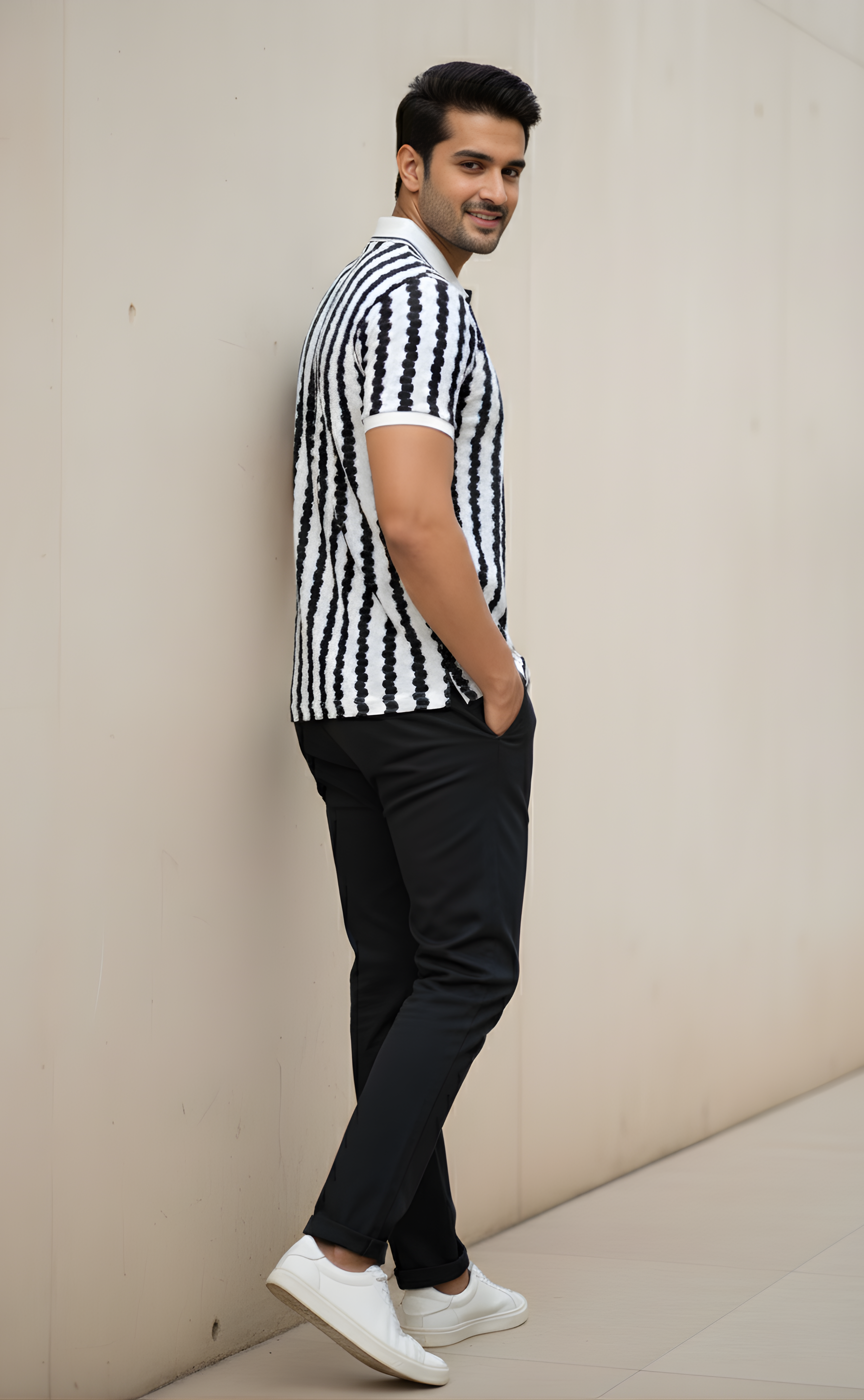 The Graphic Striped Polo T-Shirt