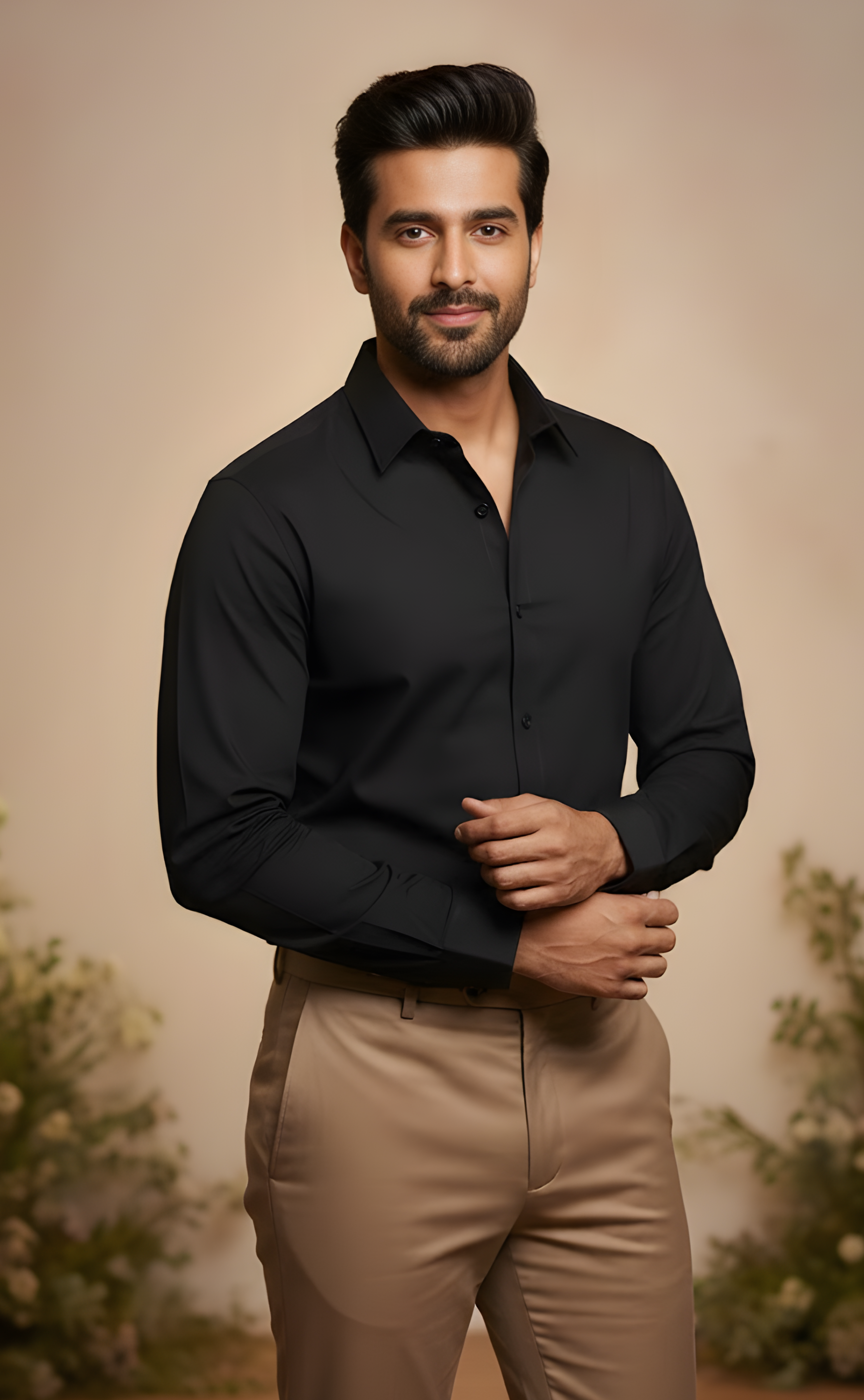 Premium Plain Black Shirt for Men