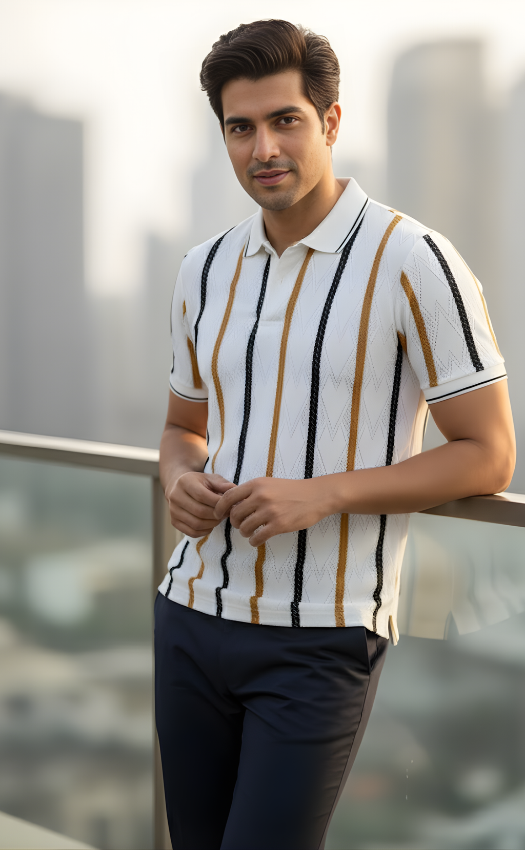 The Knitted Polo T-Shirt For Man