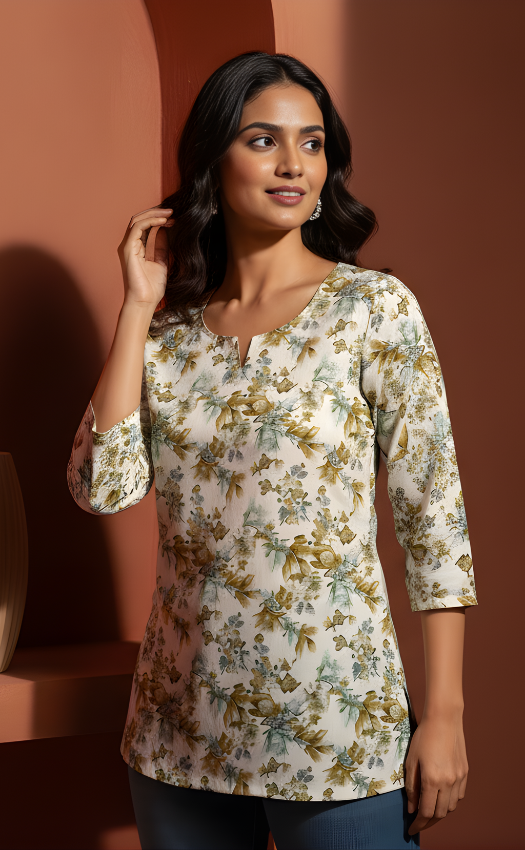 Floral Short kurti For Women