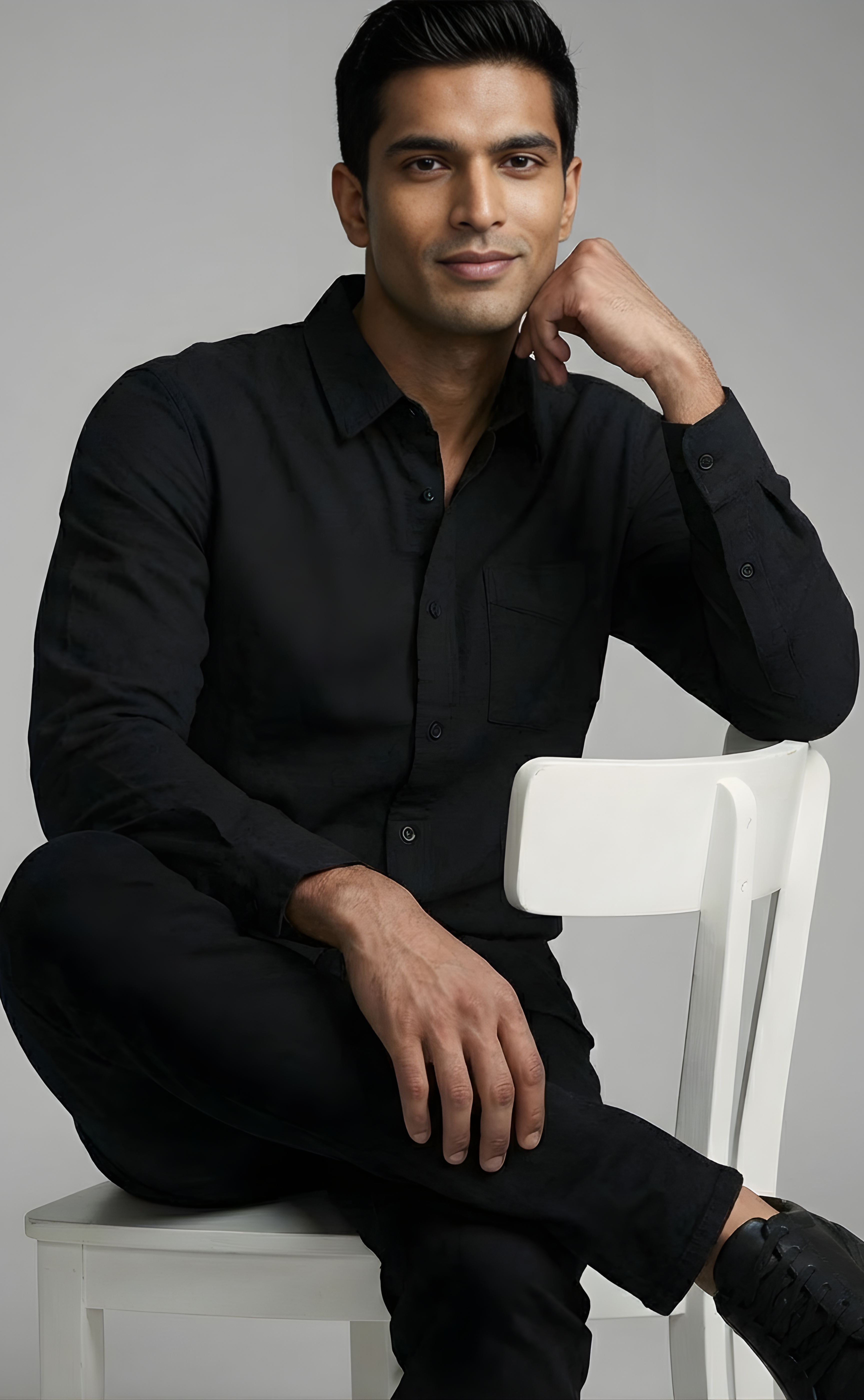 Premium Plain Black Shirt for Men